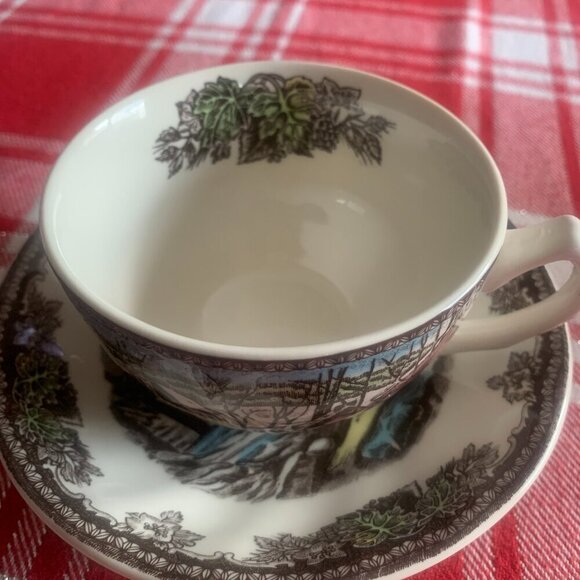 Johnson Brothers Other - Johnson Bros FRIENDLY VILLAGE Flat Cup & Saucer